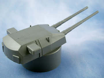 Gun Twin mount turret 380mm High Base