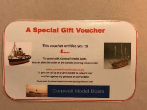 Cornwall Model Boats Gift Voucher 10