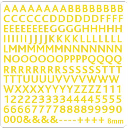 BECC Bliss Yellow Lettering 6mm