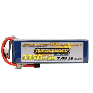 Overlander 7.4V 2S 3350mAh 35C Supersport Pro Lipo Battery