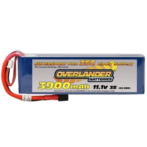 Overlander 11.1V 3S 3900mAh 35C Supersport Pro Lipo Battery