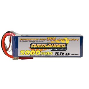 Overlander 11.1V 3S 5000mAh 35C Supersport Pro Lipo Battery