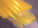 Maquett 4mm Yellow Styrene Transparent Square Tube