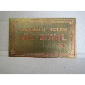 Ark Royal Nameplate Brass 40x70mm