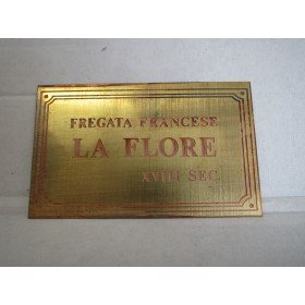 La Flora Nameplate Brass 40x70mm