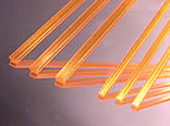 Maquett 2 x 4mm Orange Styrene Transparent Rectangular Tube