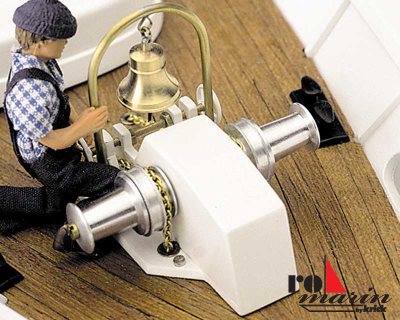 Twin Drum Anchor Winch with Belfry 1:25 Scale