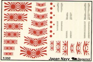 Japan Navy Flags and markings 1:350 scale