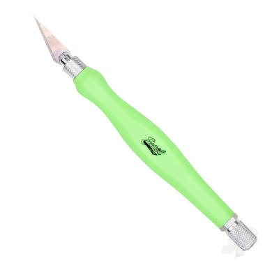 Excel K26 Contoured Rubberized Grip Knife Neon Green