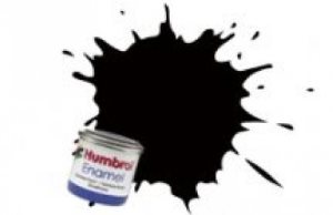 Humbrol 201 Black 14ml Metallic Enamel Paint