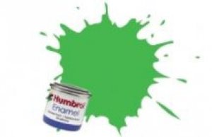 Humbrol 208 Flourescent Signal Green 14ml Gloss Enamel Paint