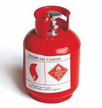 Butane Gas Cylinder Red 60 x 38mm