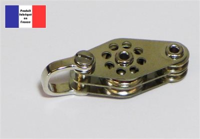 Lightweight Ballraced Shackle Double Block with Fiddle 10mm