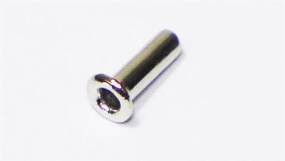 Hollow Rivets 2mm OD x 5mm Nickle coated Brass (20)