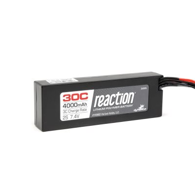 Reaction 7.4v 2S 4000mAh 30C EC3 Hardcase Lipo Battery