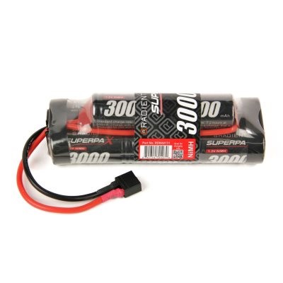 9.6V 3000 NiMh Radient Superpax Hump Battery Pack HCT Deans Connector