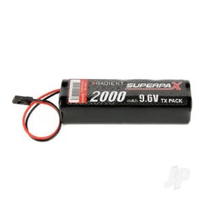 Transmitter Battery Pack NiMH 9.6V 2000mAh AA Square Tx JR