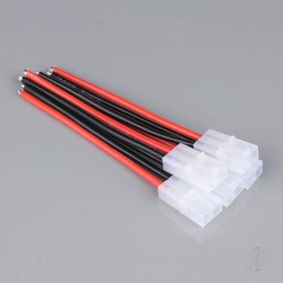 Pigtail Connector Tamiya Female 14AWG 100mm Battery End (5pcs)