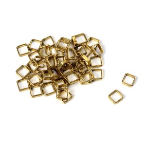 Square Brass Split Ring 4mm