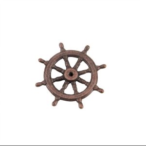 Ships Wheel Bronzed Metal 14mm