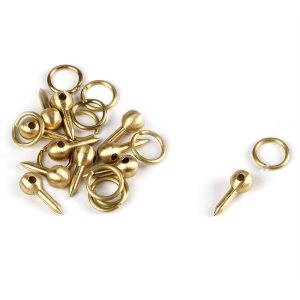 Brass Ring with Shank 4mm (10)