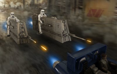Revell Star Wars Imperial Patrol Speeder Build & Play