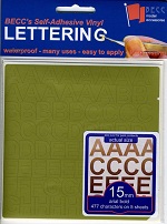 BECC 2mm Gold Letters & Numbers
