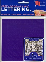 BECC 4mm Purple Letters & Numbers
