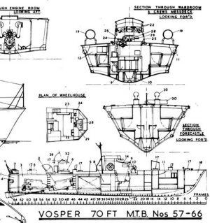 Vosper 70ft MTB Model Boat Plan MAR2177 - Marine Modelling 
