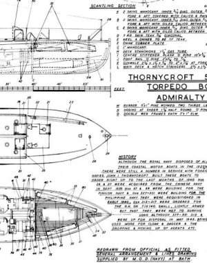 Thorneycroft 55ft CMB Model Boat Plan