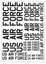 BECC US Air Force Text Black