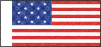 BECC USA Flag 13 Stars 1777-1795 10mm