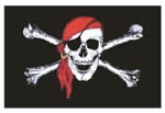 Jolly Roger w Red Scarf- Decals