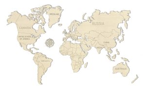 Wooden City World Map M (unpainted)