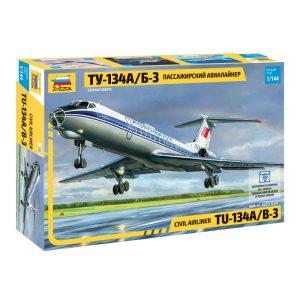 Zvesda Tupolev TU-134B-3 1:144 Scale