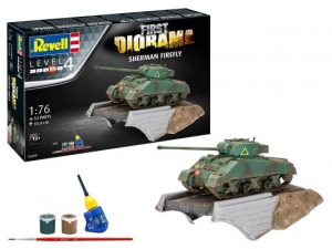 Revell First Diorama Set - Sherman Firefly 1:76 Scale