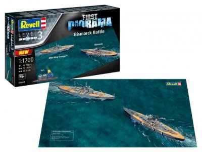 Revell First Diorama Set Bismarck Battle 1:1200 Scale