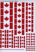 Becc Model Accessories Canada National Flag - Decal Multipack