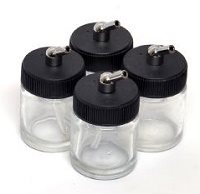 Airbrush Jar with Adaptor 22cc Single Action Jar HS Series