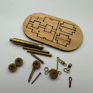 Cast Cannon with Carriage kit 30mm