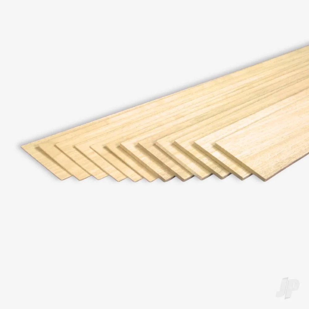 Obechi Sheet 0.8 x 76 x 915mm (1/32 x 3 x 36in)