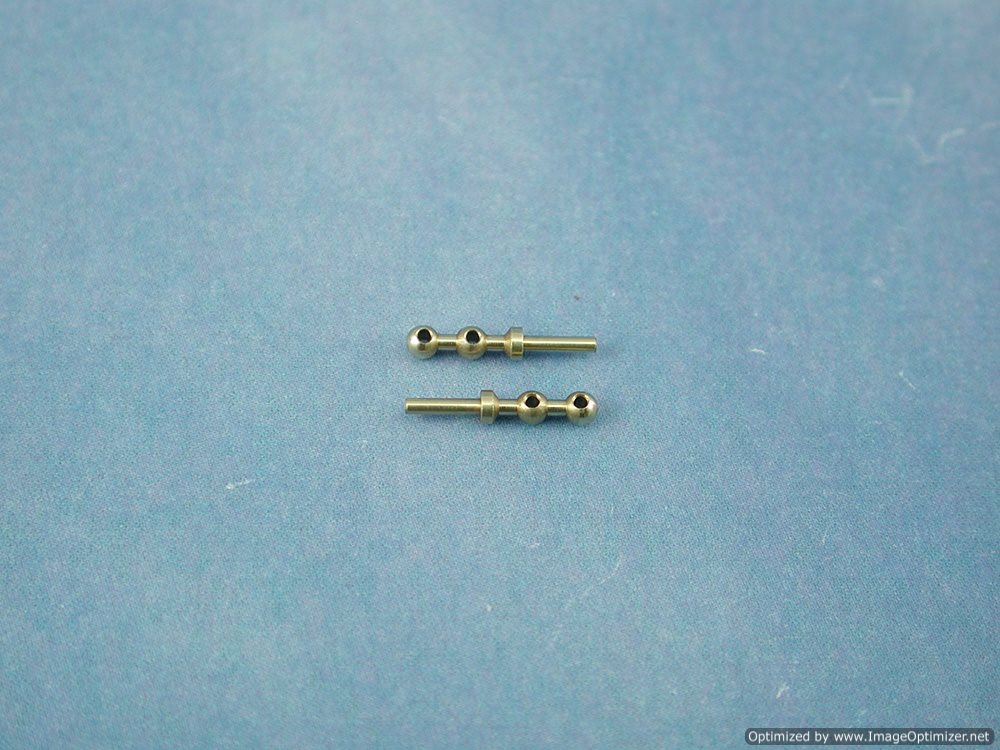 2 Hole Brass Rail Stanchion Ball Type 6mm (10)
