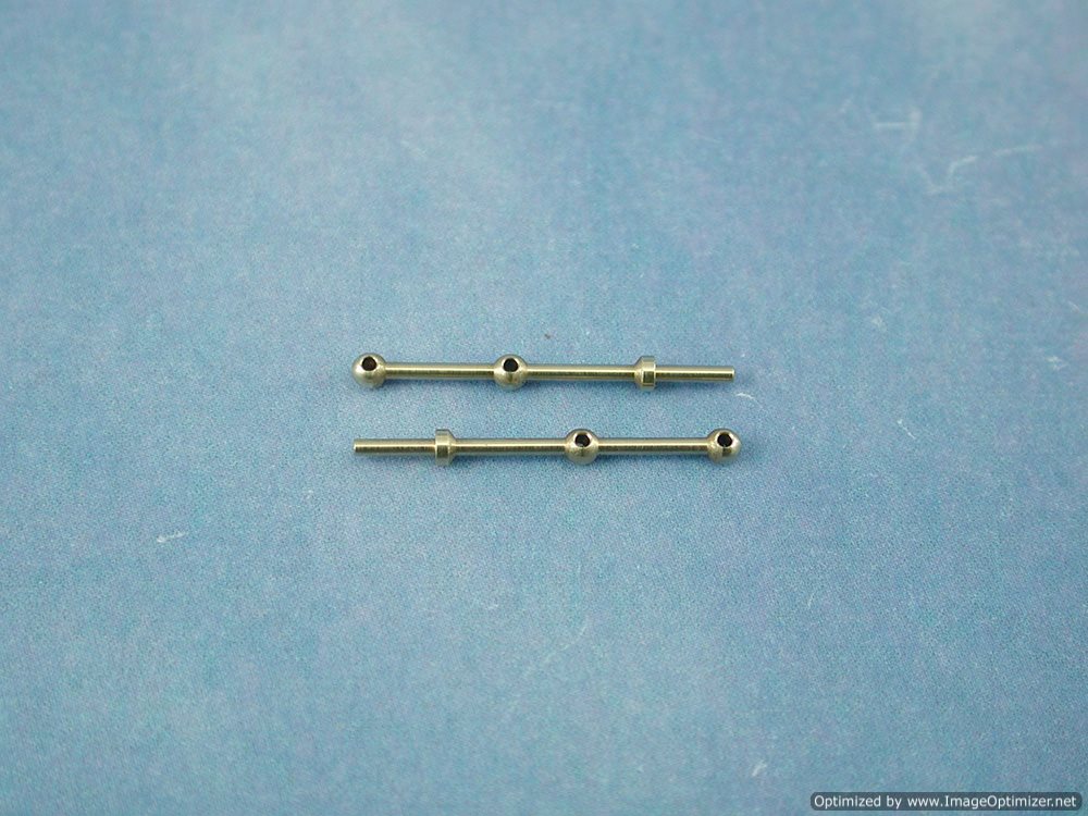 2 Hole Brass Rail Stanchion Ball Type 15mm (10)