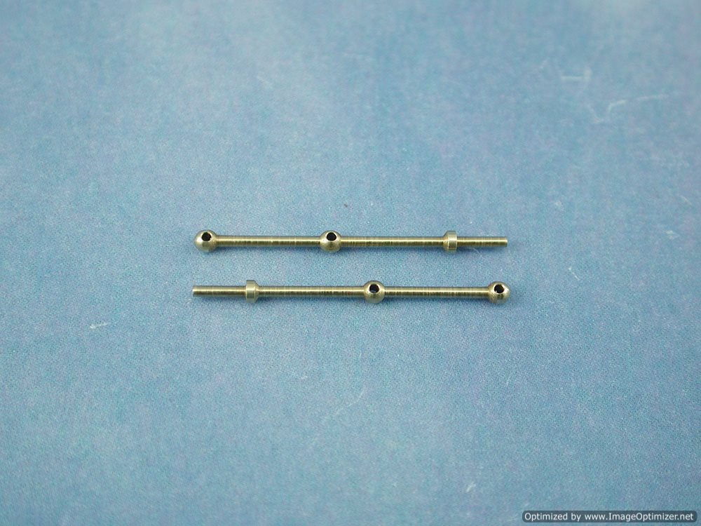 2 Hole Brass Rail Stanchion Ball Type 20mm (10)