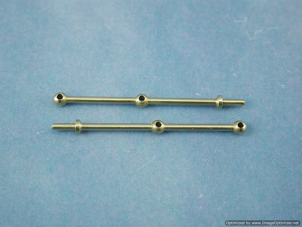2 Hole Brass Rail Stanchion Ball Type 30mm (10)