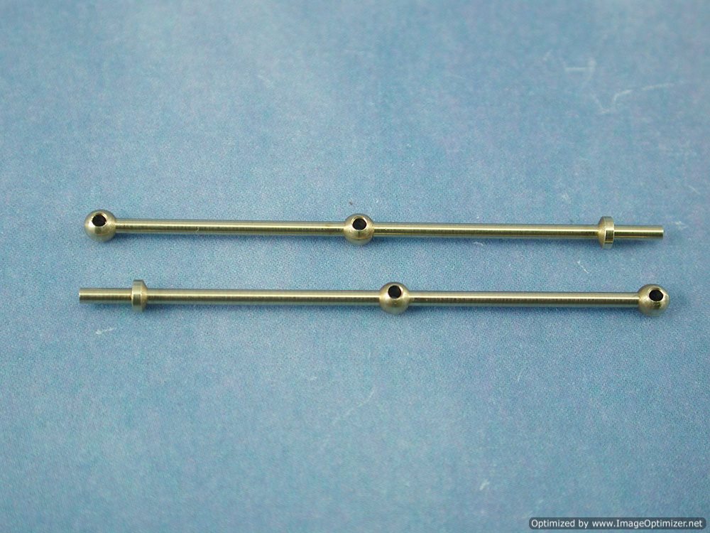 2 Hole Brass Rail Stanchion Ball Type 40mm (10)