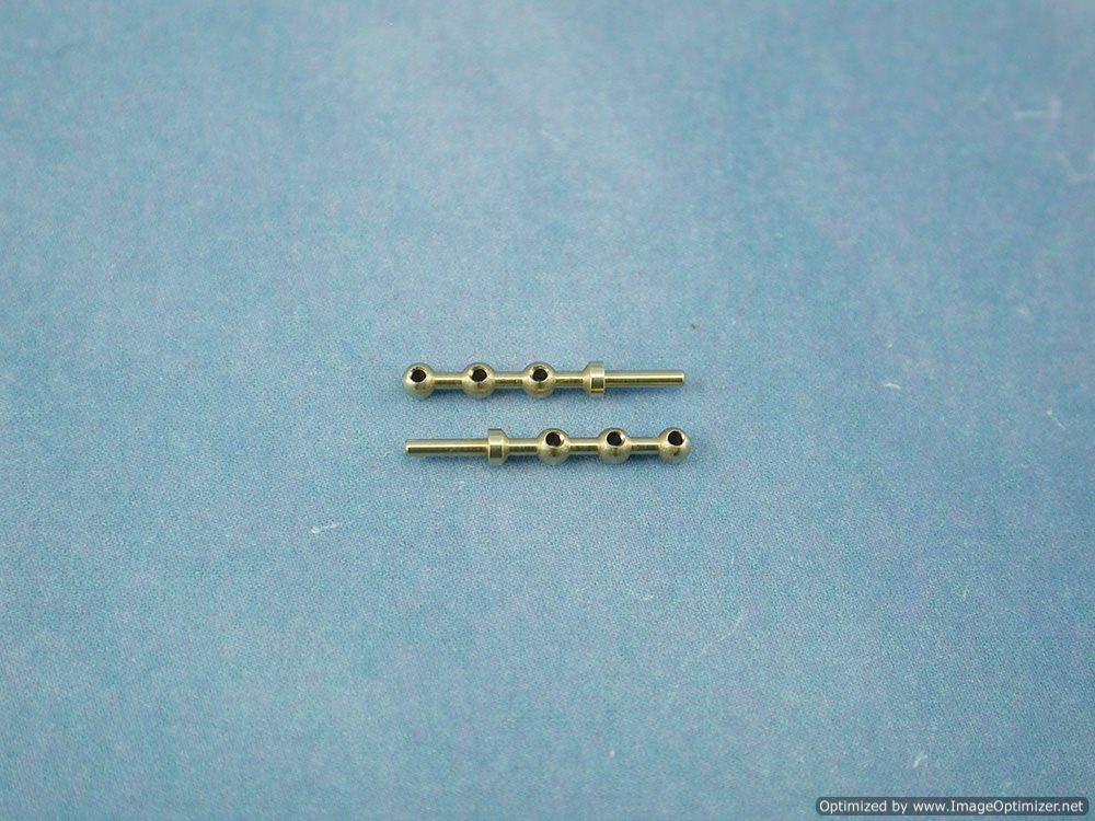 3 Hole Brass Rail Stanchion Ball Type 10mm (10)