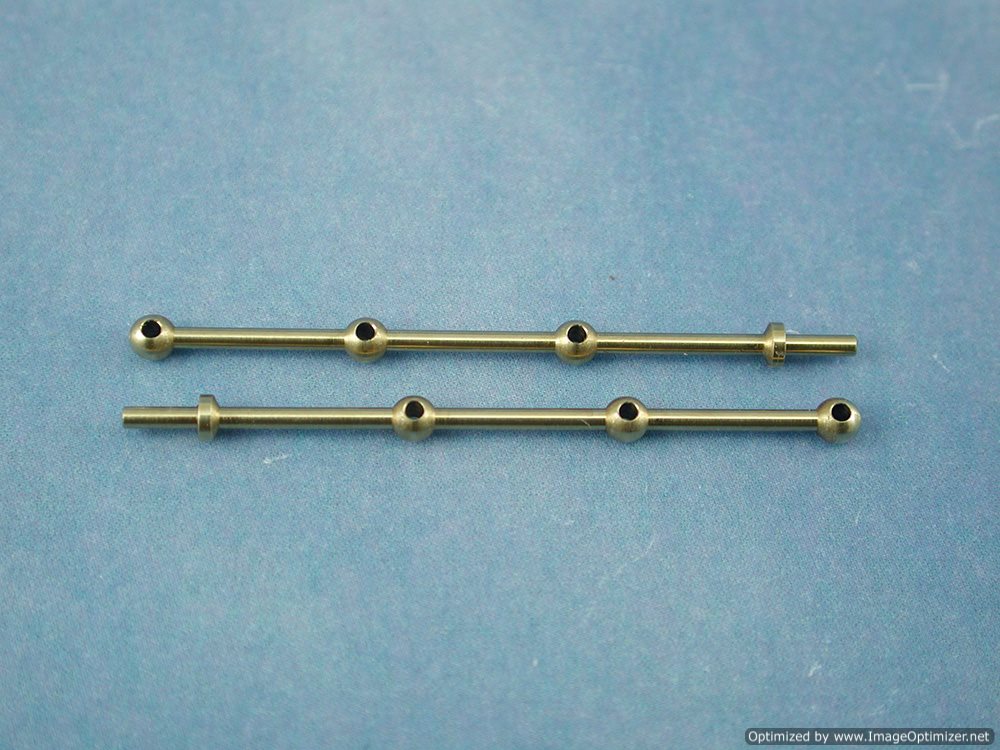 3 Hole Brass Rail Stanchion Ball Type 35mm (10)