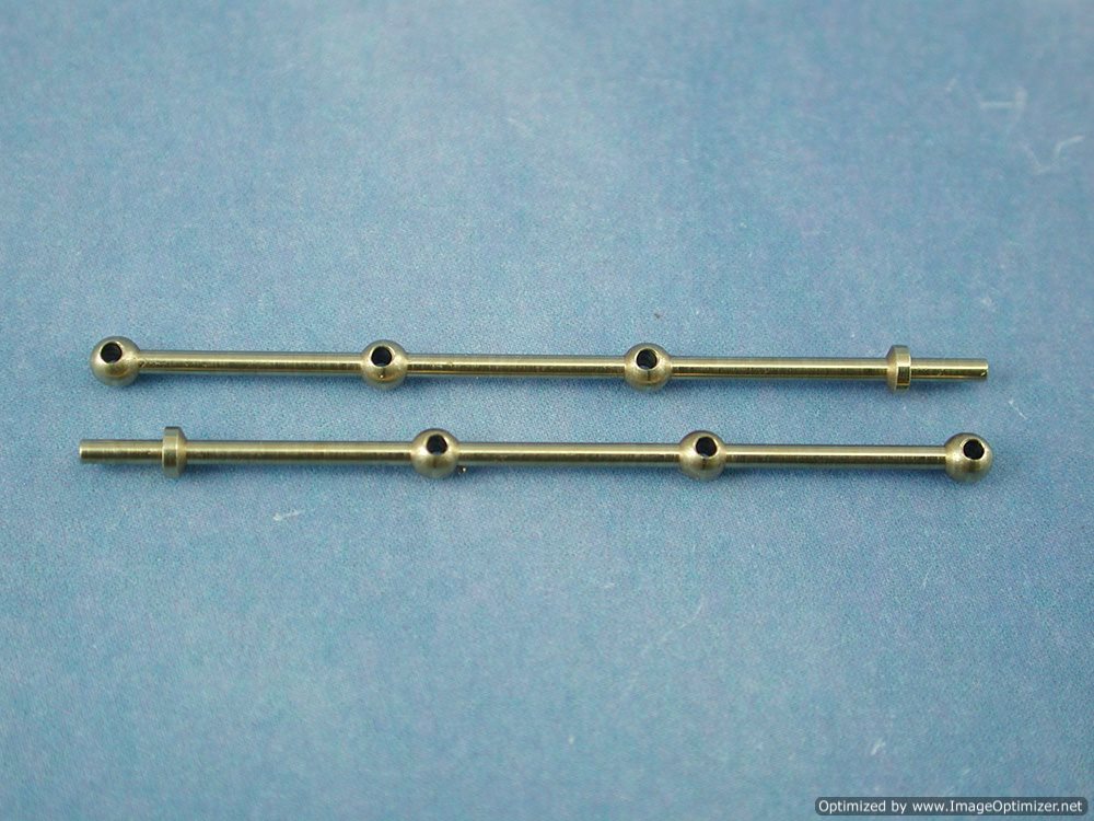 Caldercraft 3 Hole Brass Rail Stanchion Ball Type 40mm (10)