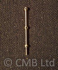2 Hole Brass Rail Stanchion Ball Type 19.4mm (10)